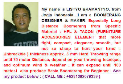 Usaha Membuat Bumerang Sangat Mengejutkan