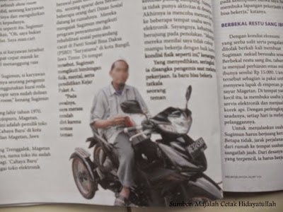 Pengusaha Difable Sugiman Mempraktikan Wirausaha