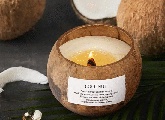 Usaha Lilin Hias dari Bahan Alami Lokal: Lilin Kelapa dan Bunga Kering